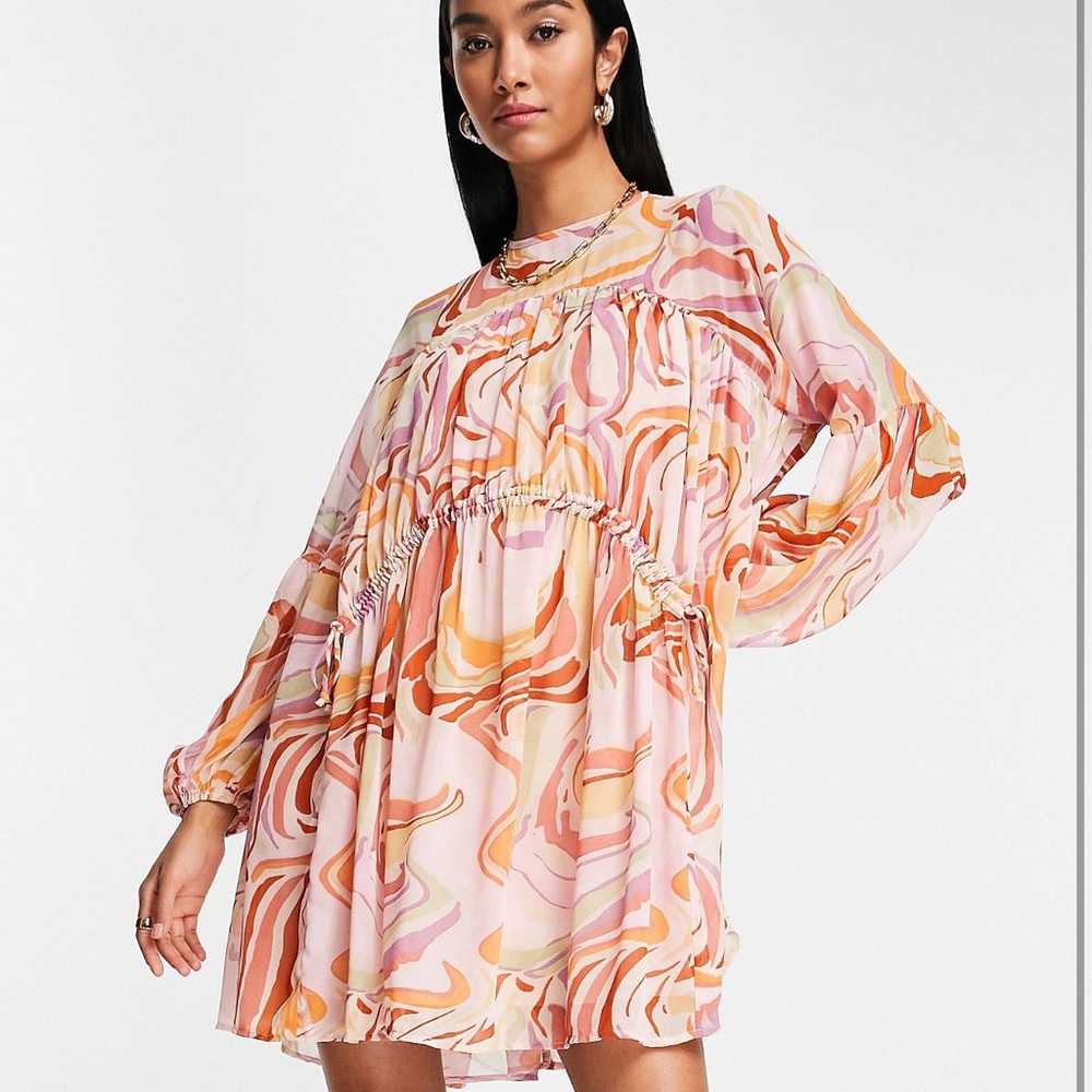 ASOS swirl smock dress